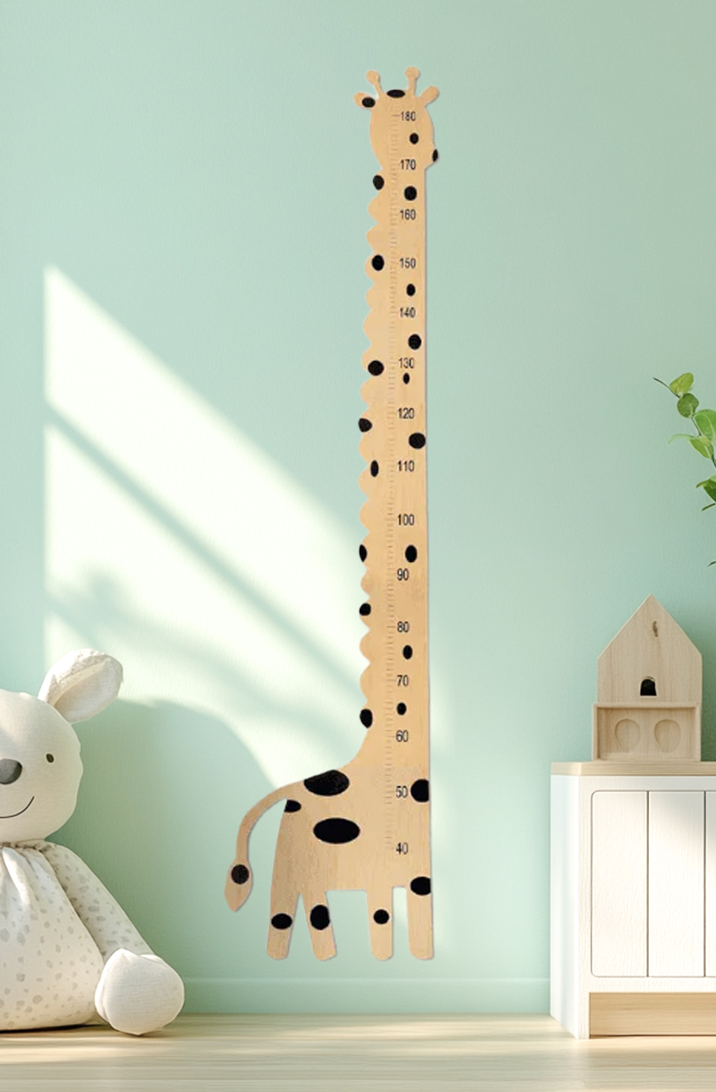 Wooden Giraffe Growth Chart Height Ruler for Kids