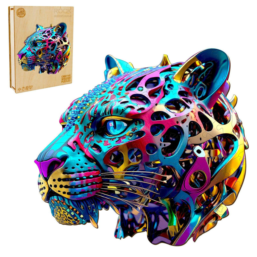 Rock Cheetah Wooden Jigsaw Puzzle