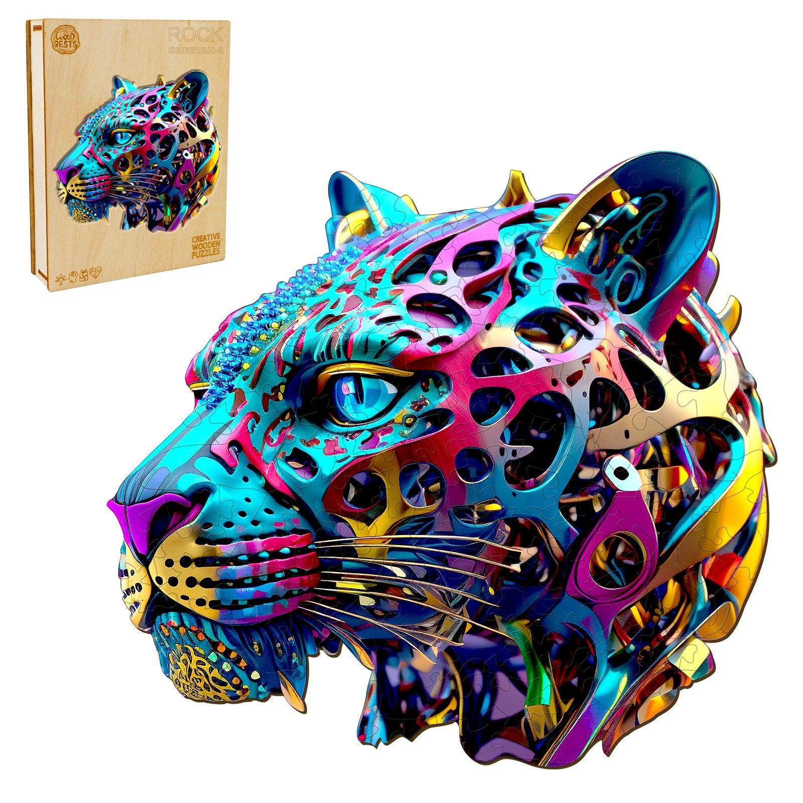 Rock Cheetah Wooden Jigsaw Puzzle