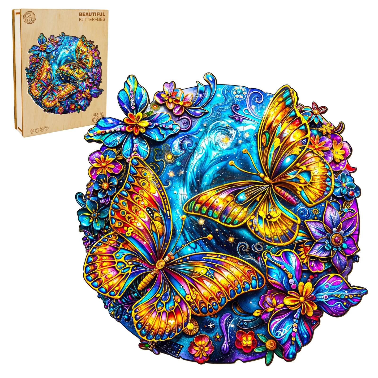 Beautiful Butterflies Wooden Jigsaw Puzzle