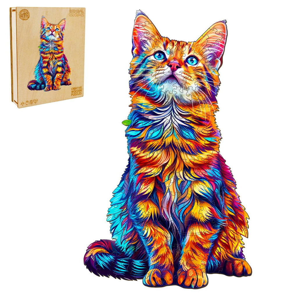 Bengal Cat-2 Wooden Jigsaw Puzzle