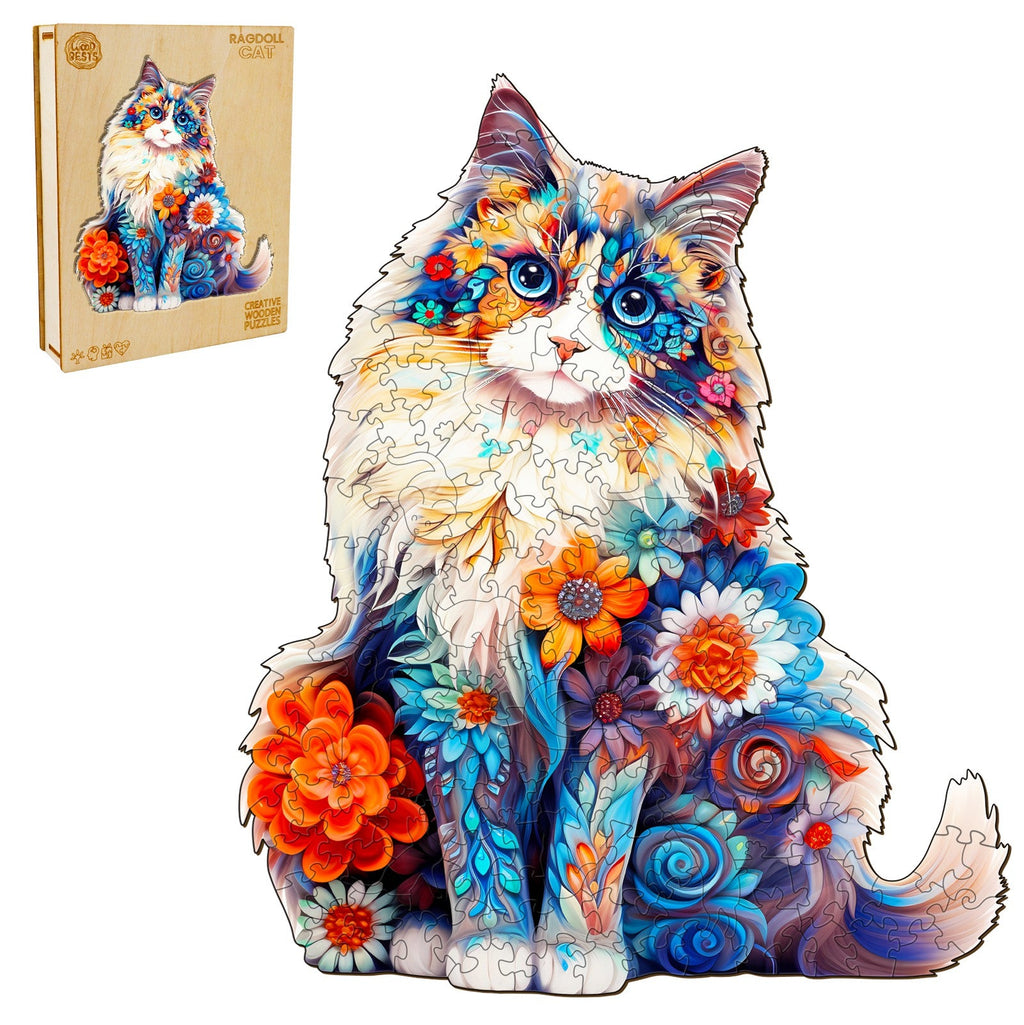 Ragdoll Cat Wooden Jigsaw Puzzle