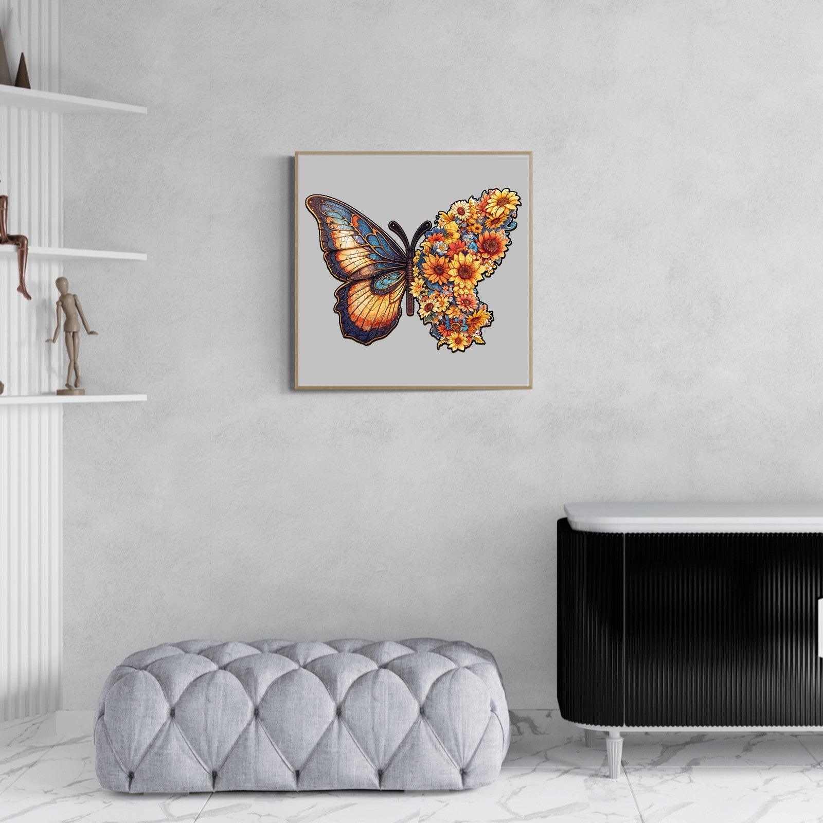 Butterfly Flower Wooden Jigsaw Puzzle