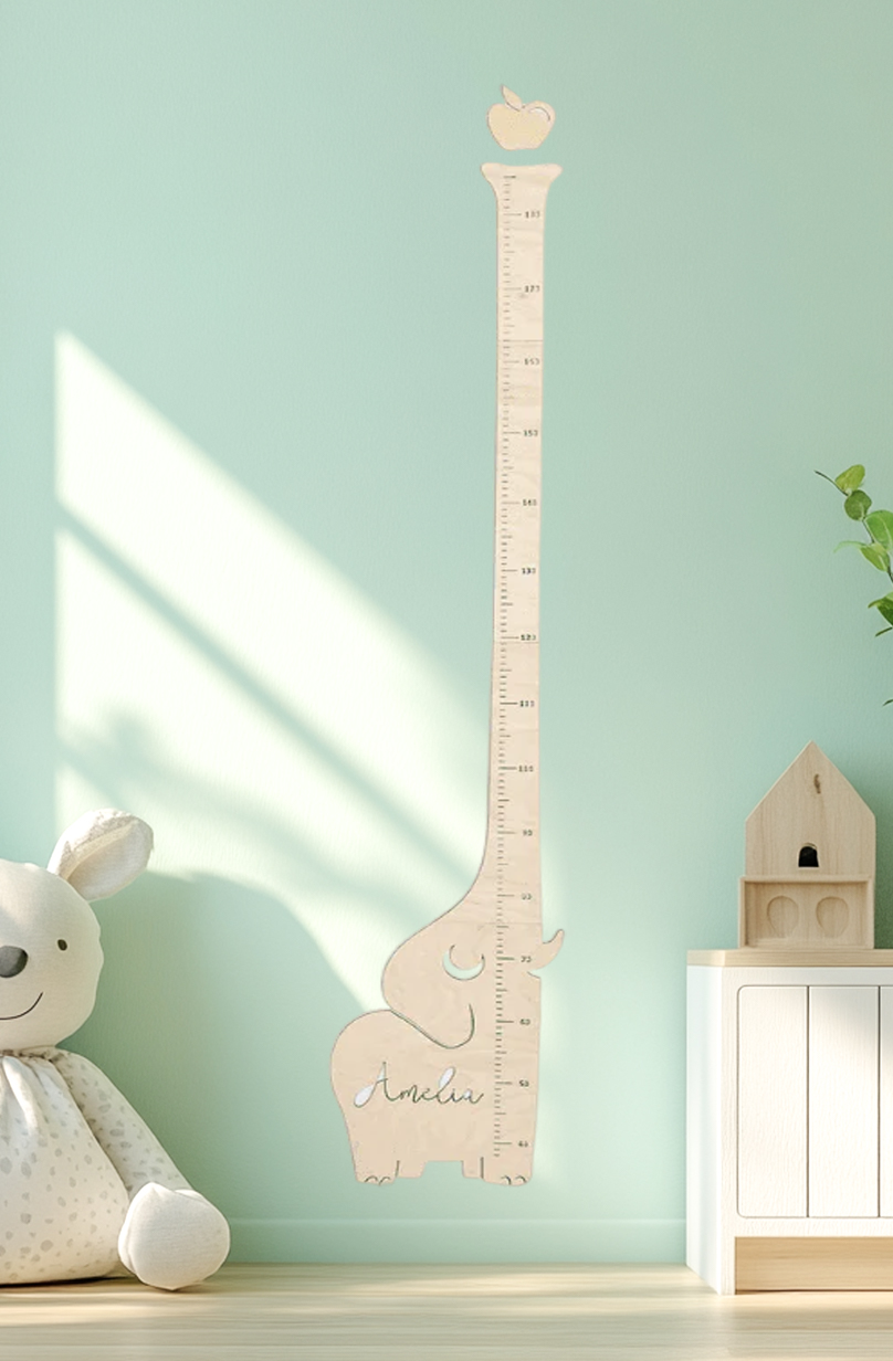 Personalized Wooden Elephant Growth Chart