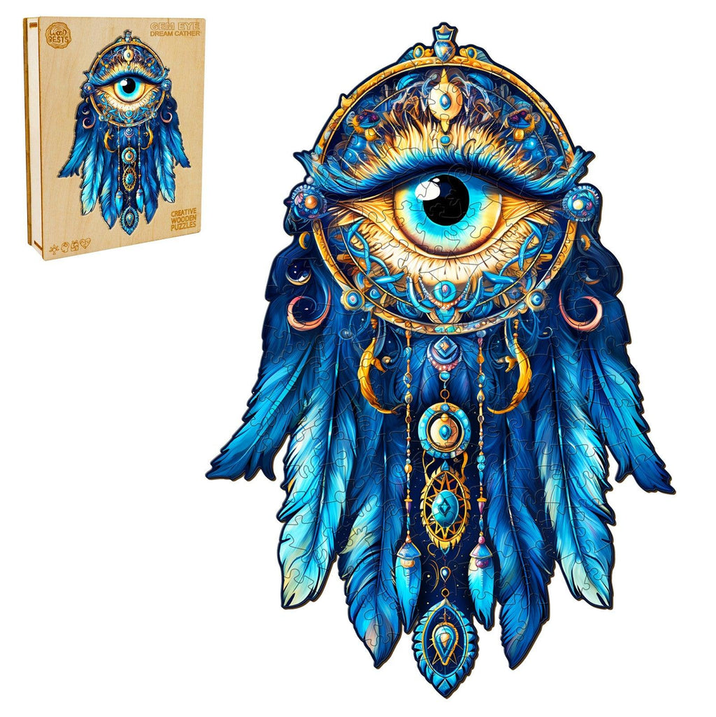 Gem Eye Dream Catcher Wooden Jigsaw Puzzle