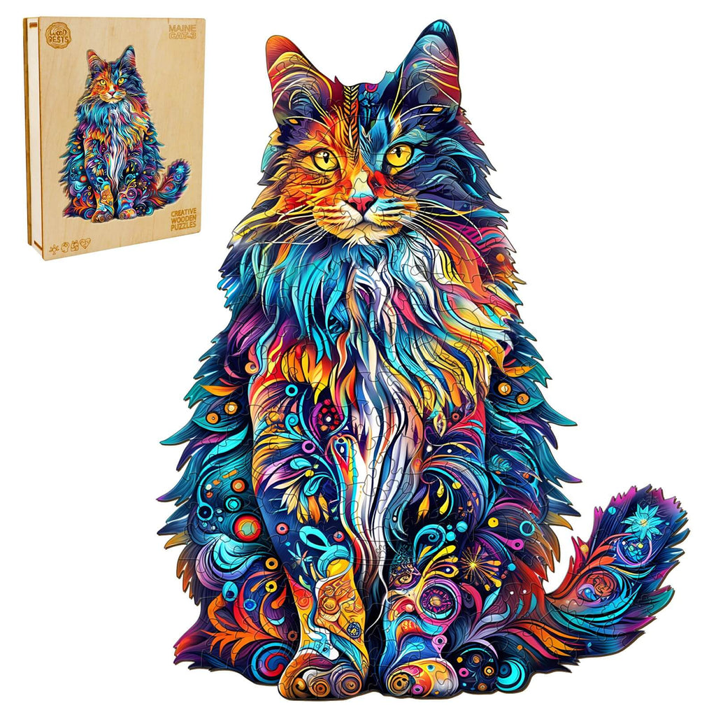 Maine Cat-3 Wooden Jigsaw Puzzle