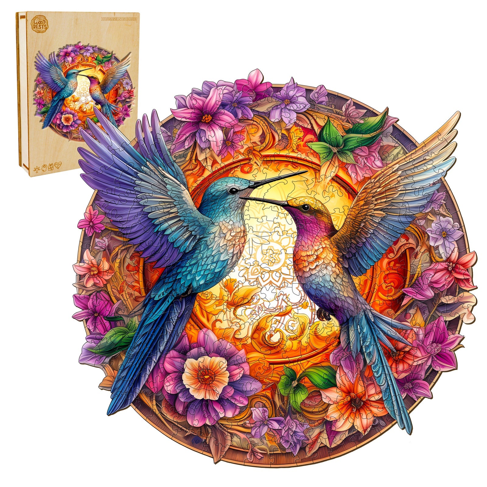 Hummingbirds Wooden Jigsaw Puzzle