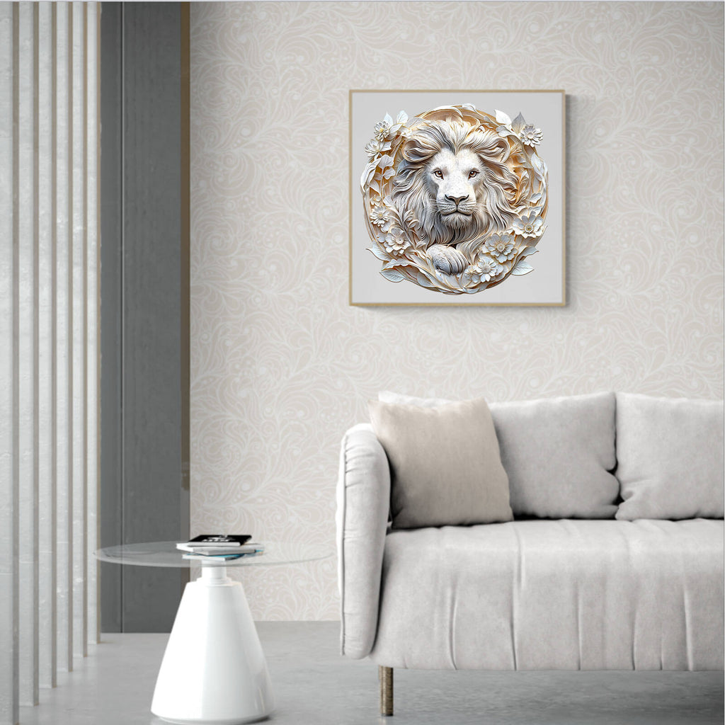 Paper Lion Wooden Jigsaw Puzzle