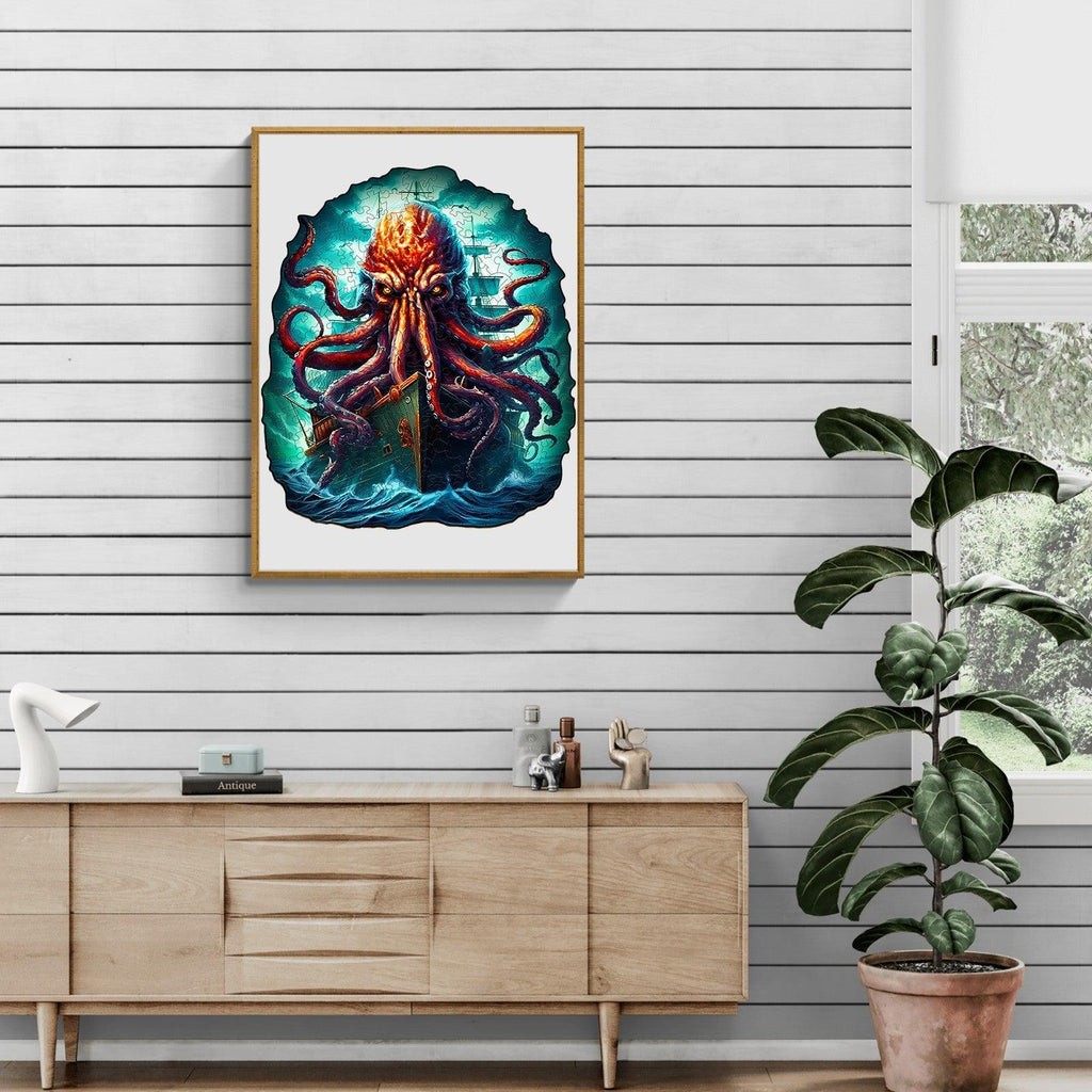 Octopus Monster Wooden Jigsaw Puzzle