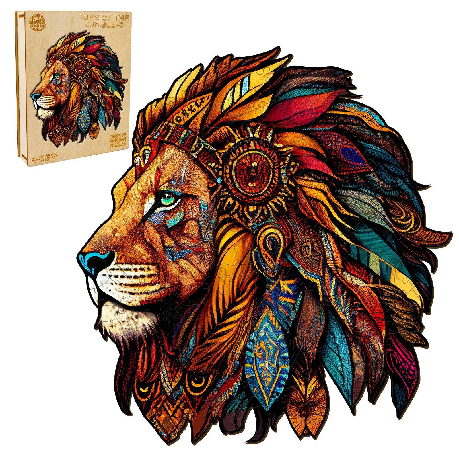The Jungle King-2 Wooden Jigsaw Puzzle