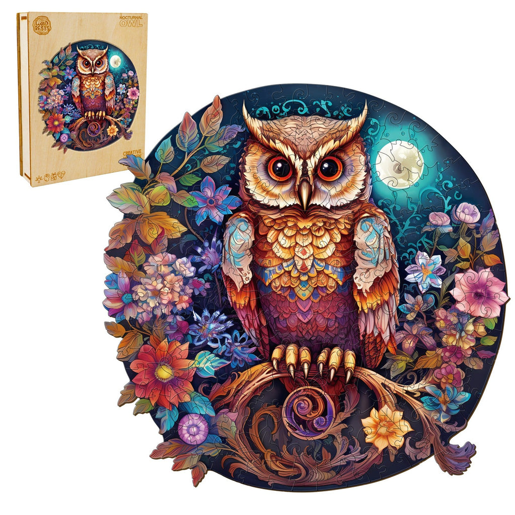 Nocturnal Owl Wooden Jigsaw Puzzle