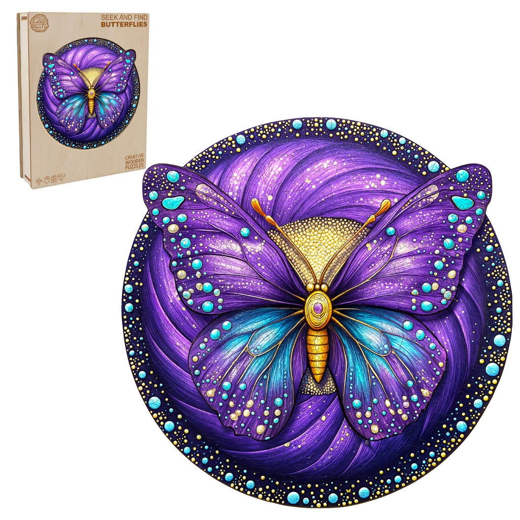 Seek and Find Butterflies Wooden Jigsaw Puzzle