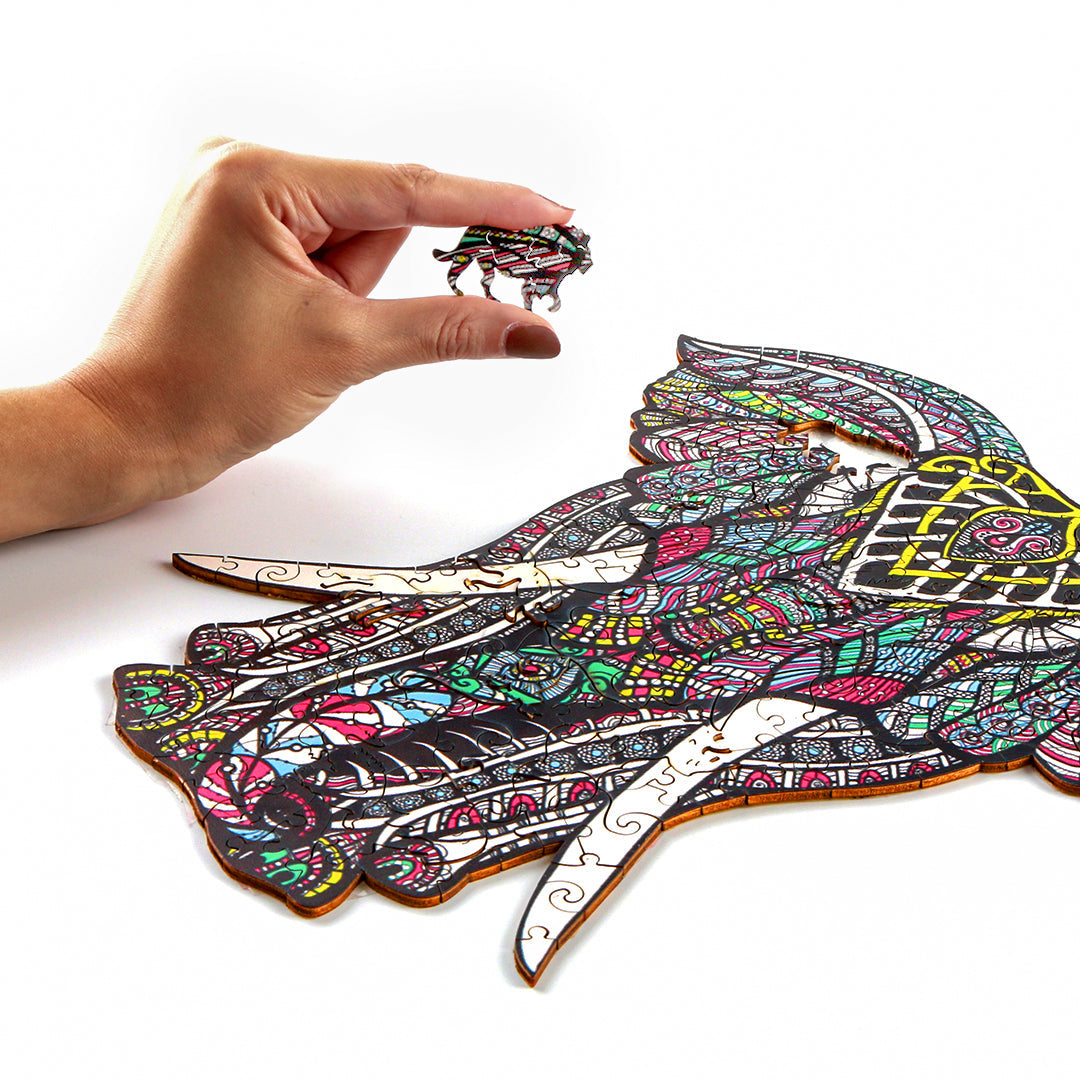 Noble Elephant Wooden Jigsaw Puzzle