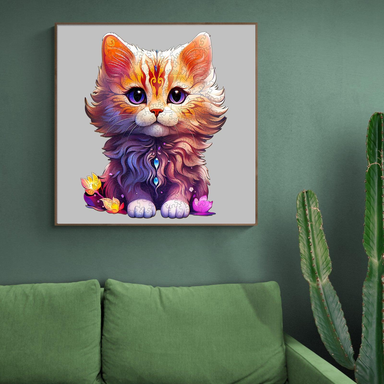 Cute Cat Wooden Jigsaw Puzzle