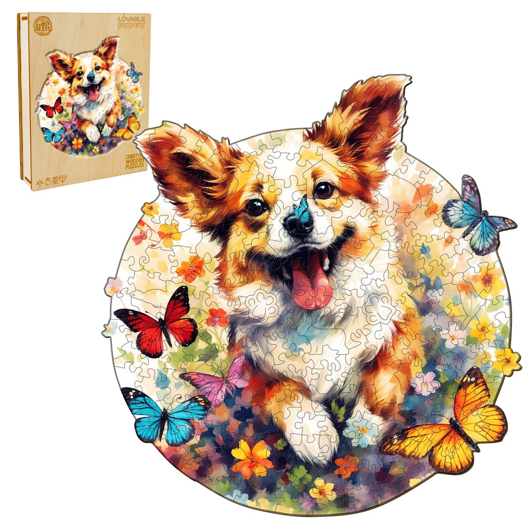 Lovable Puppy Wooden Jigsaw Puzzle