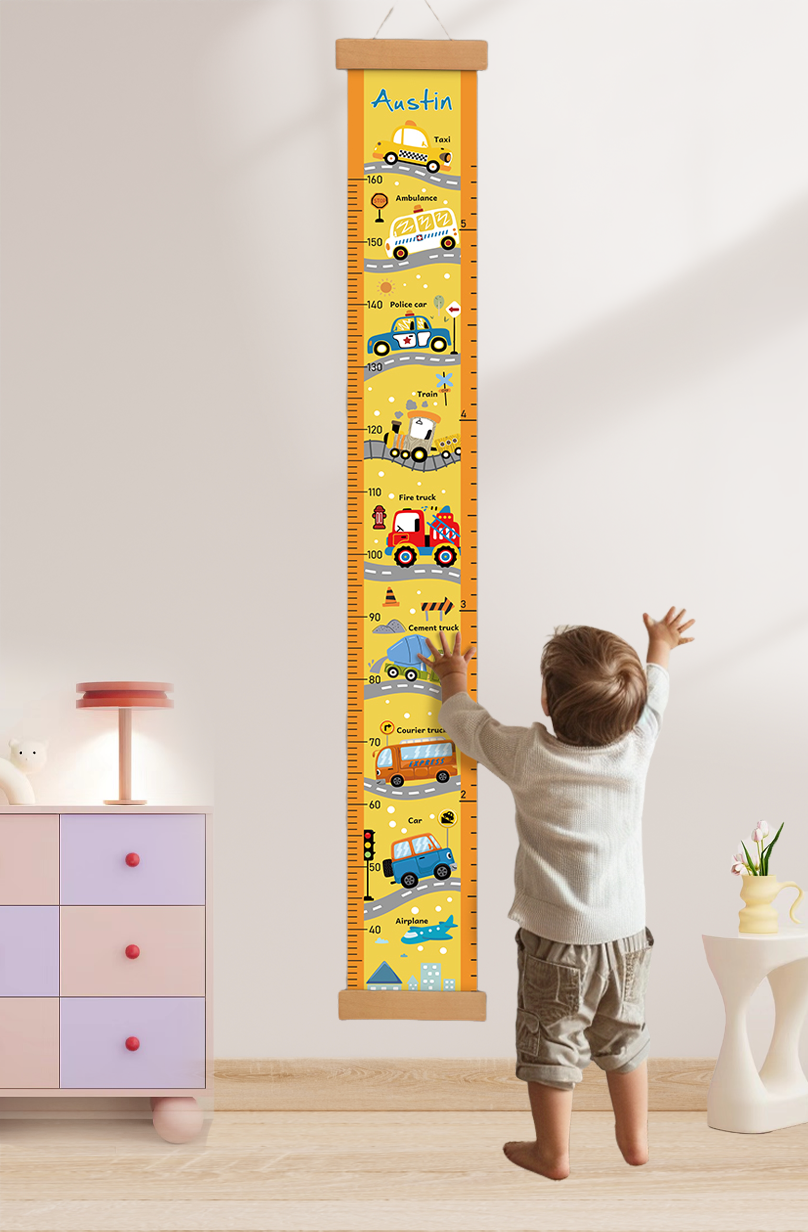 Personalized Vehicle Hanging Canvas Height Ruler