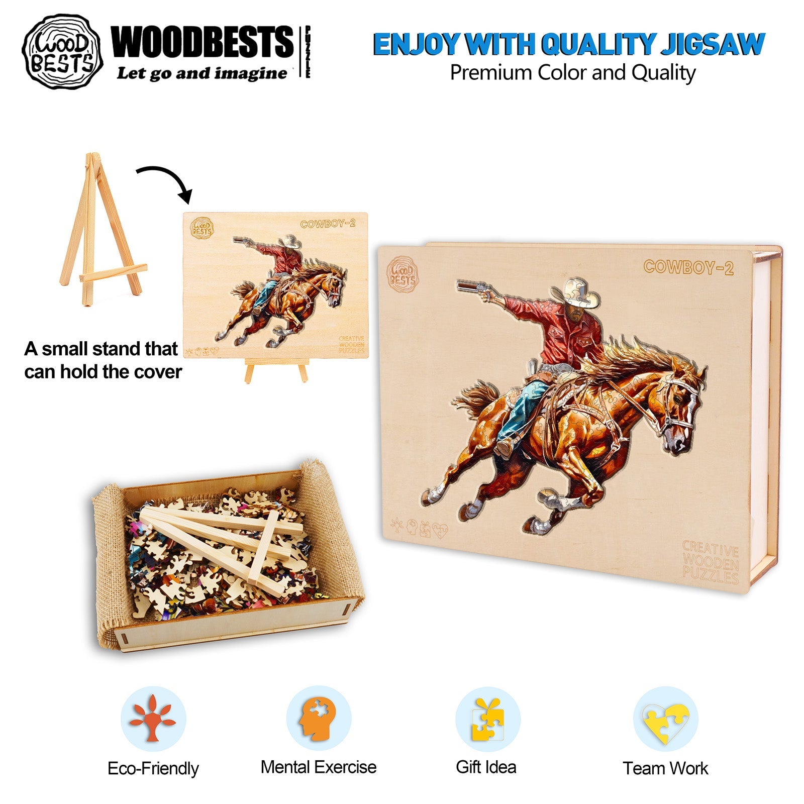 Cowboy-2 Wooden Jigsaw Puzzle