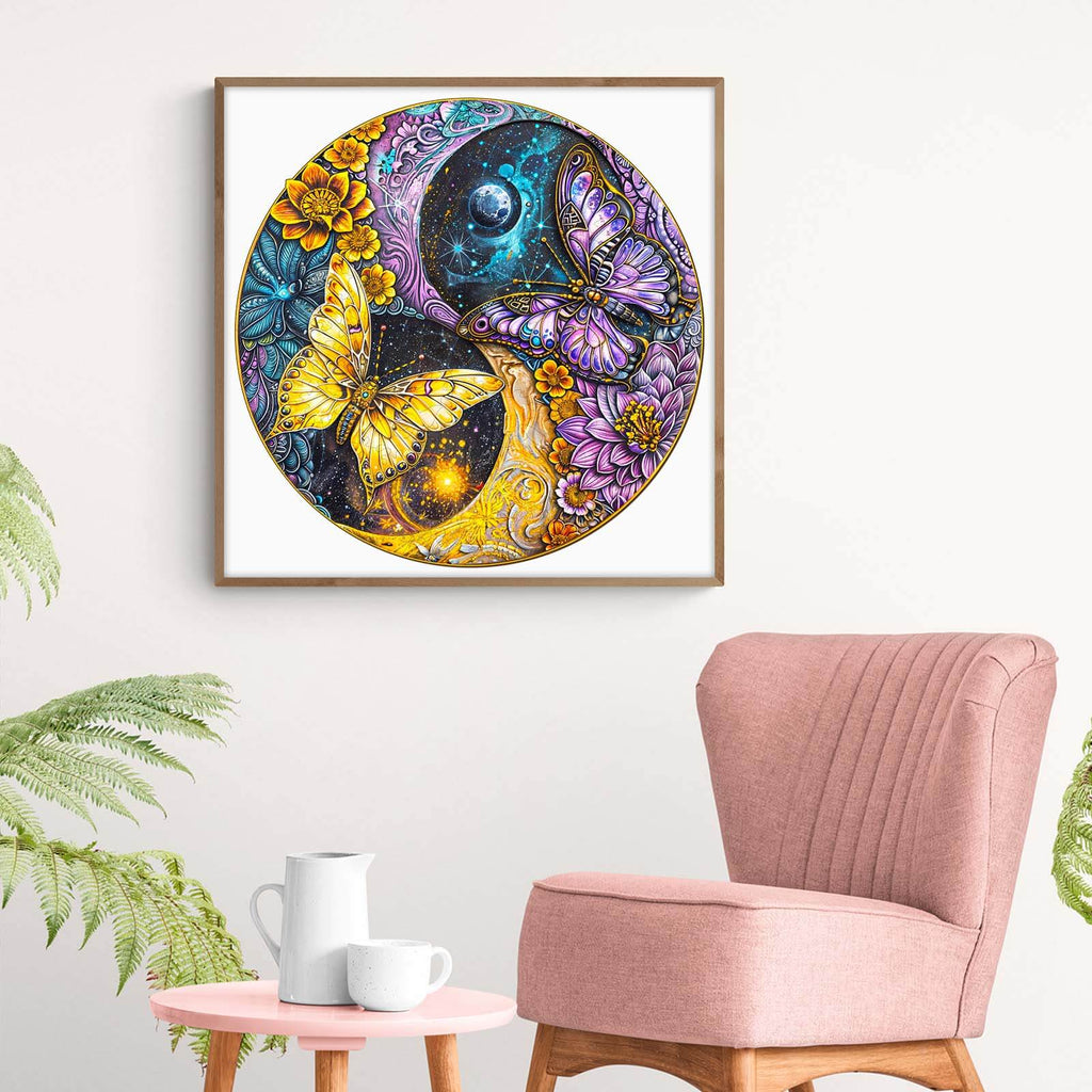 Galaxy Butterflies Wooden Jigsaw Puzzle