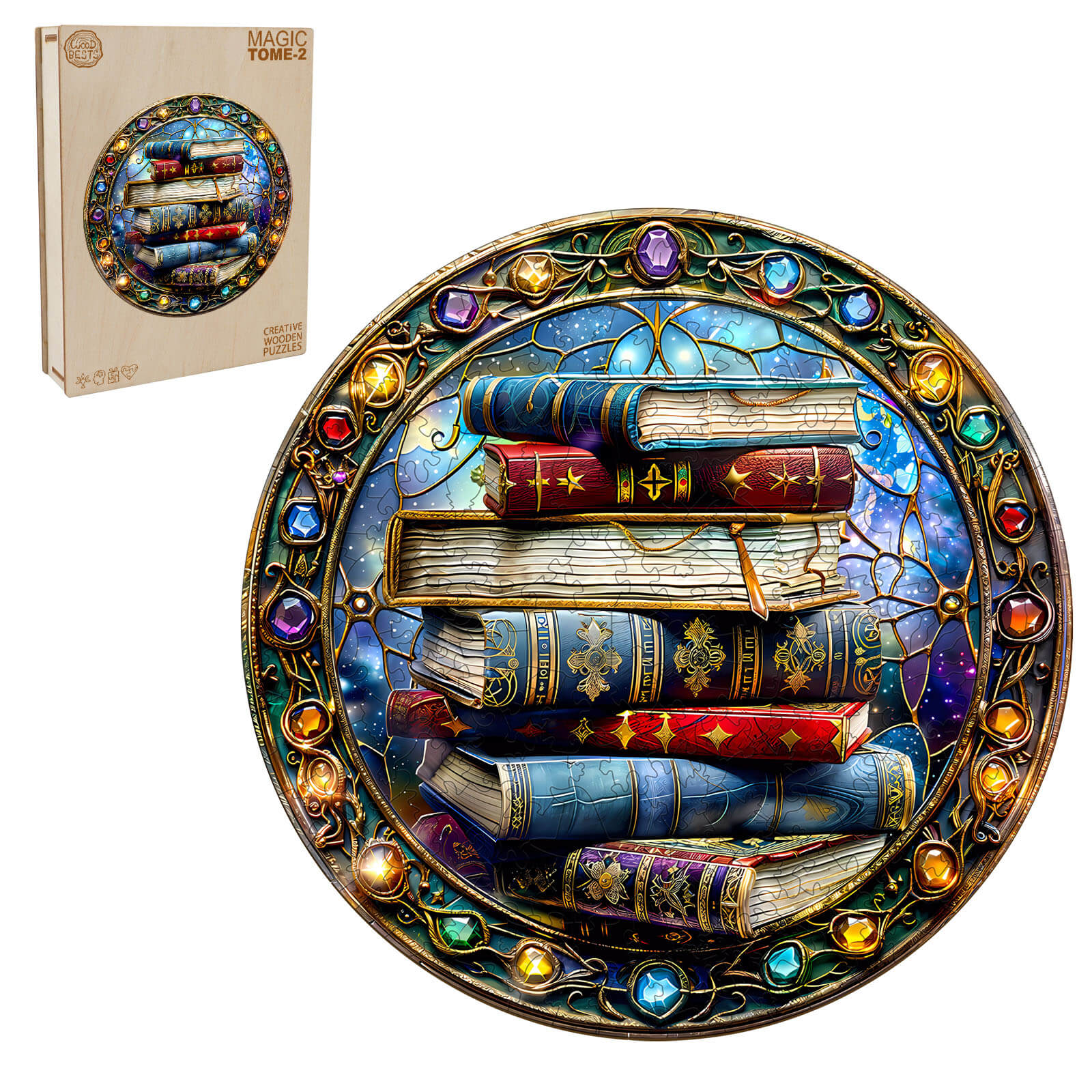 Magic tome-2 Wooden Jigsaw Puzzle