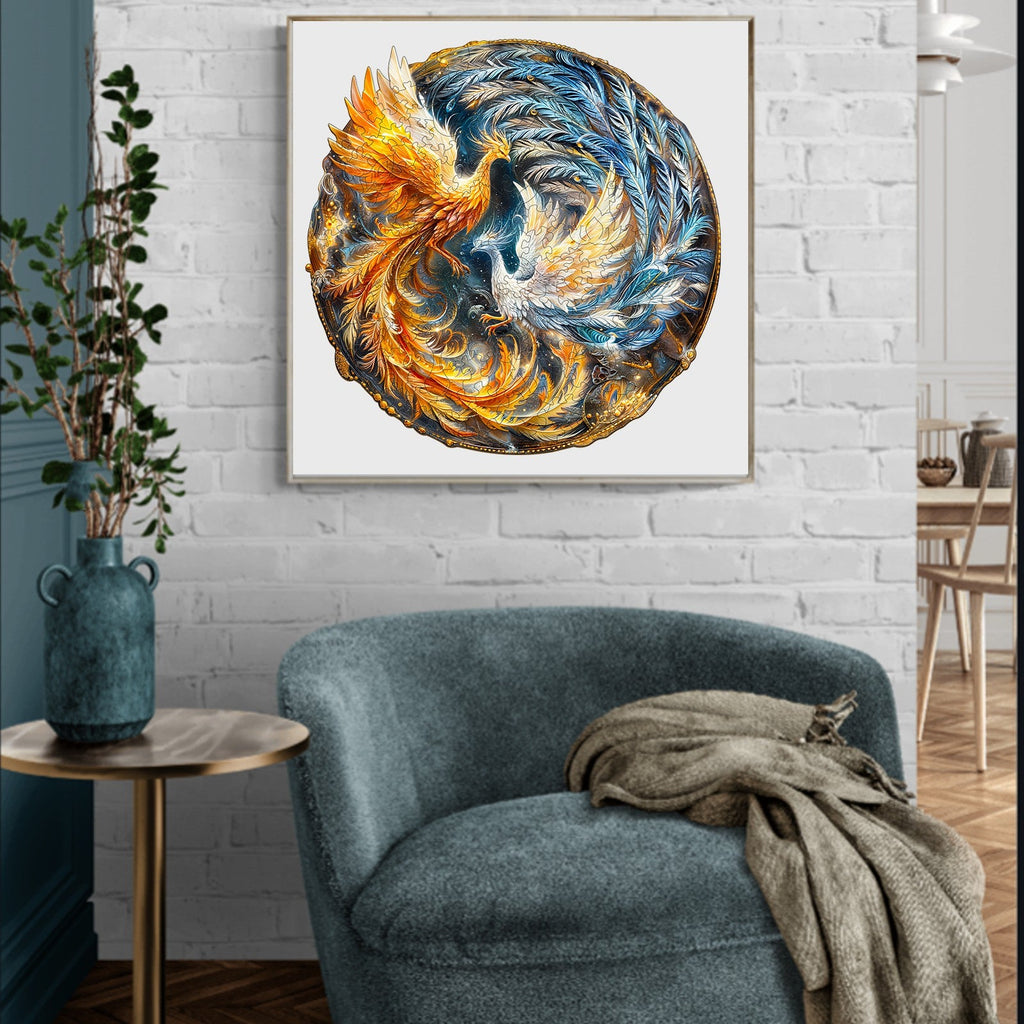Yin Yang Phoenix-2 Wooden Jigsaw Puzzle