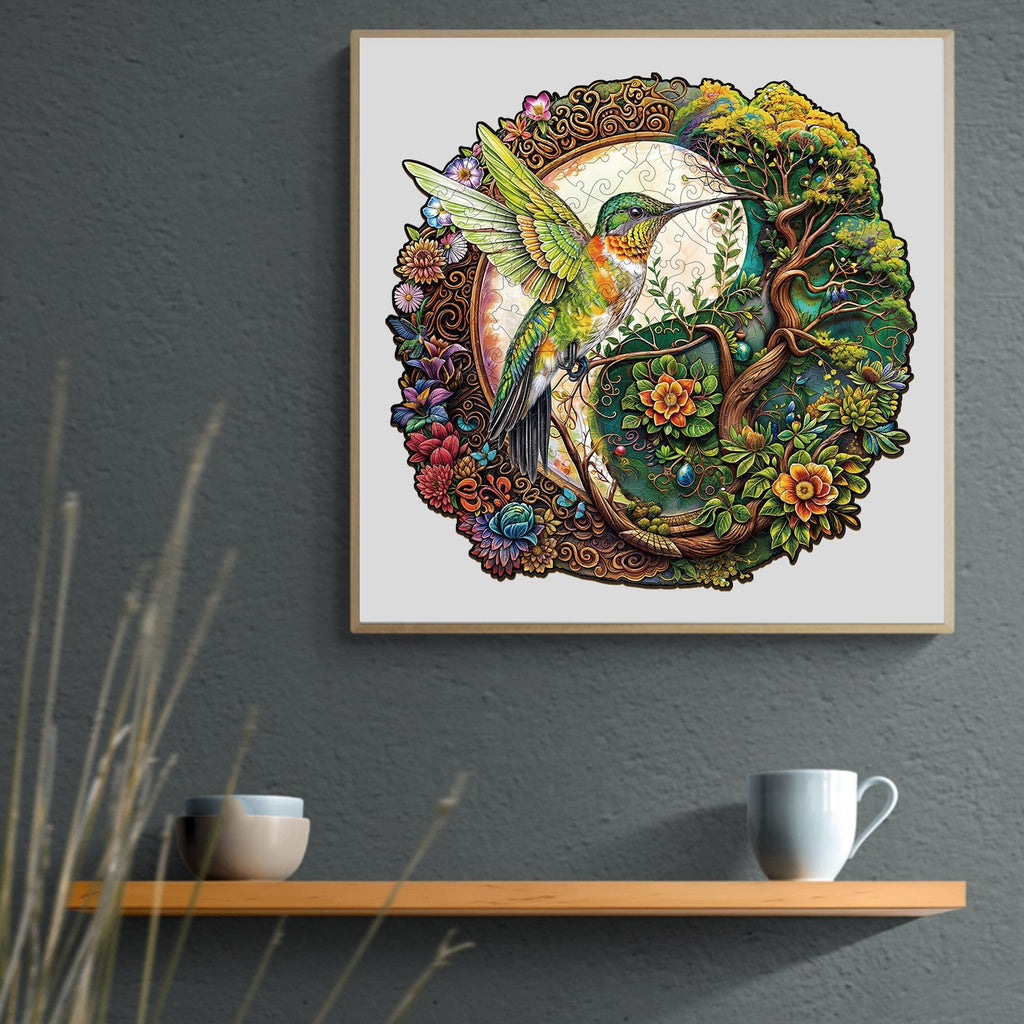 Yin Yang Hummingbird-1 Wooden Jigsaw Puzzle