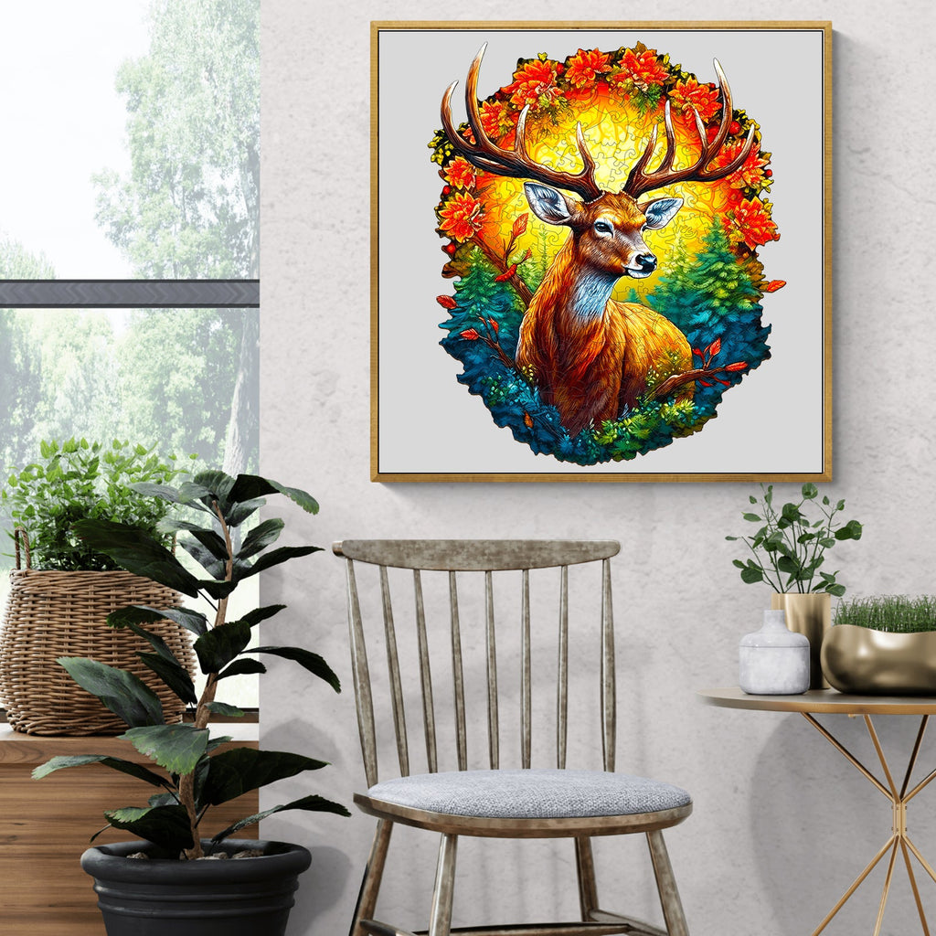 Deer Of Life-2 Wooden Jigsaw Puzzle