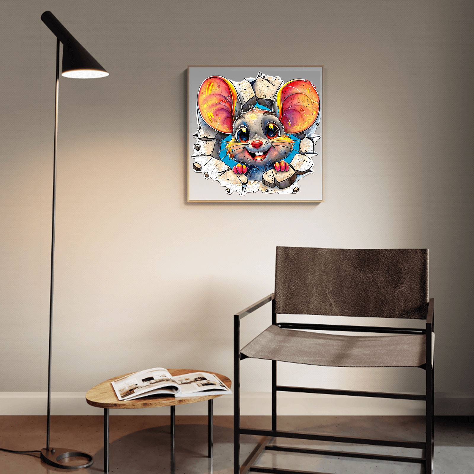 Wall Rat-1 Wooden Jigsaw Puzzle