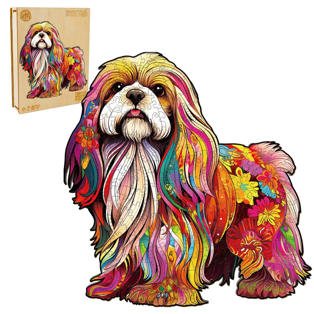 Beautiful Shih Tzu Wooden Jigsaw Puzzle