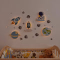 Personalized Wooden Baby's Room Wall Light Set-Space Model