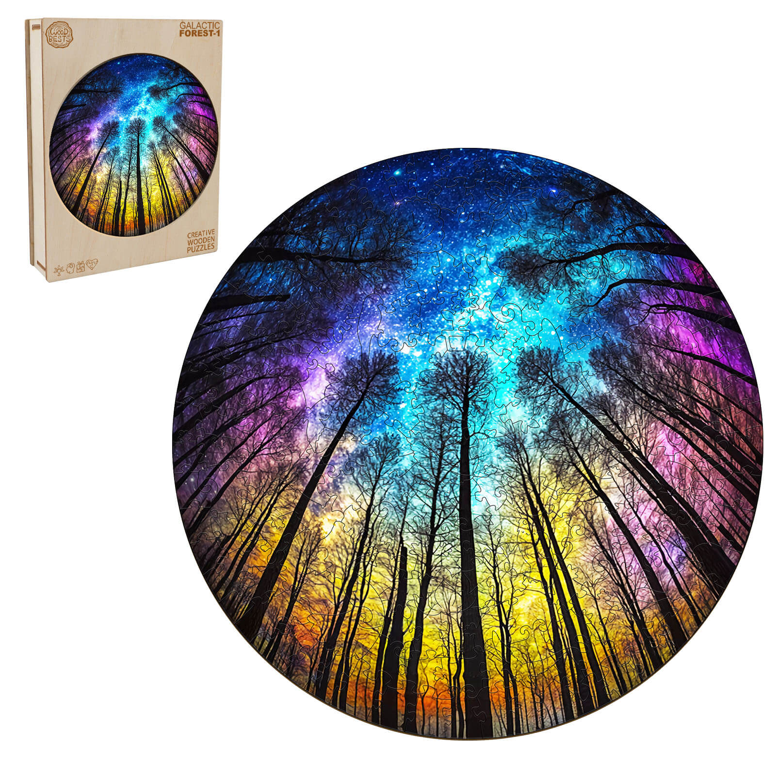 Galactic Forest-1 Wooden Jigsaw Puzzle