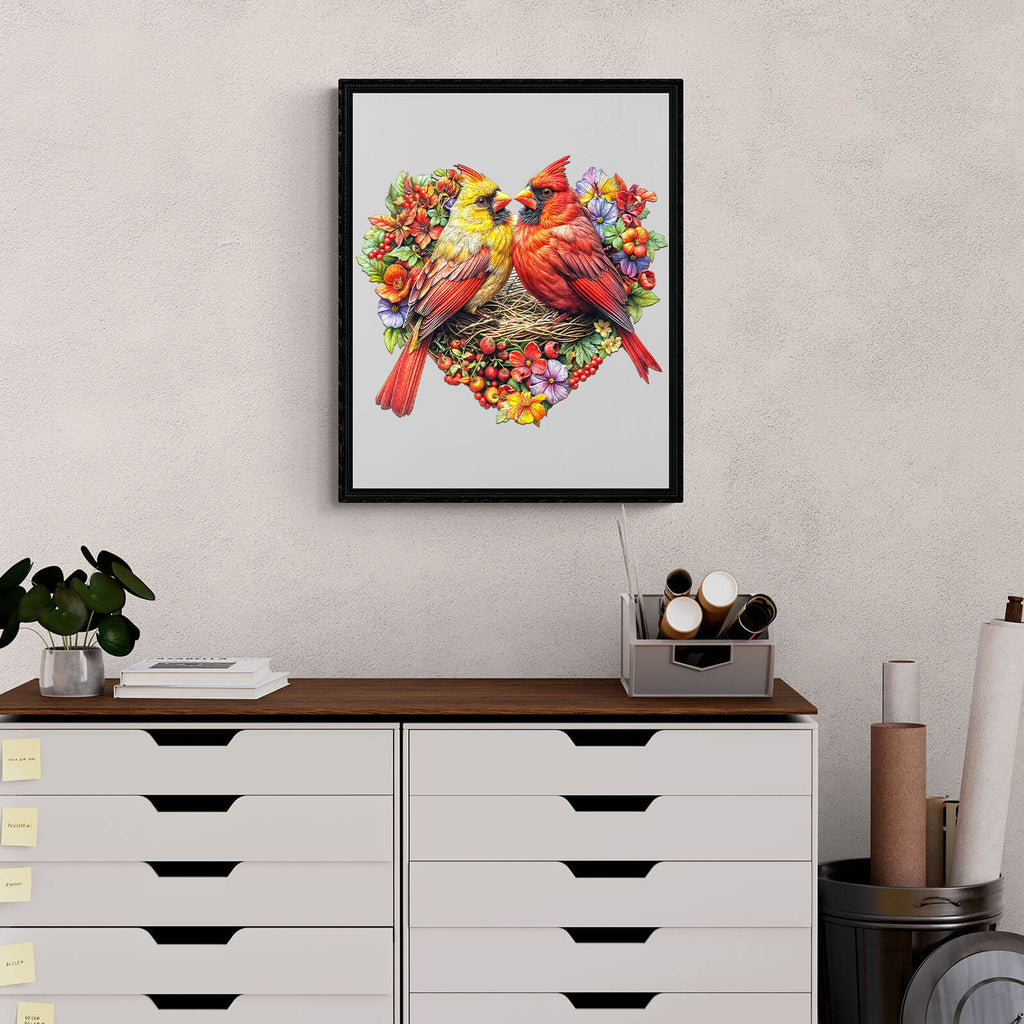 sweet cardinal Wooden Jigsaw Puzzle