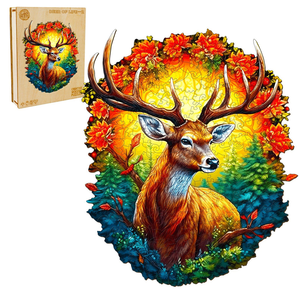 Deer Of Life-2 Wooden Jigsaw Puzzle