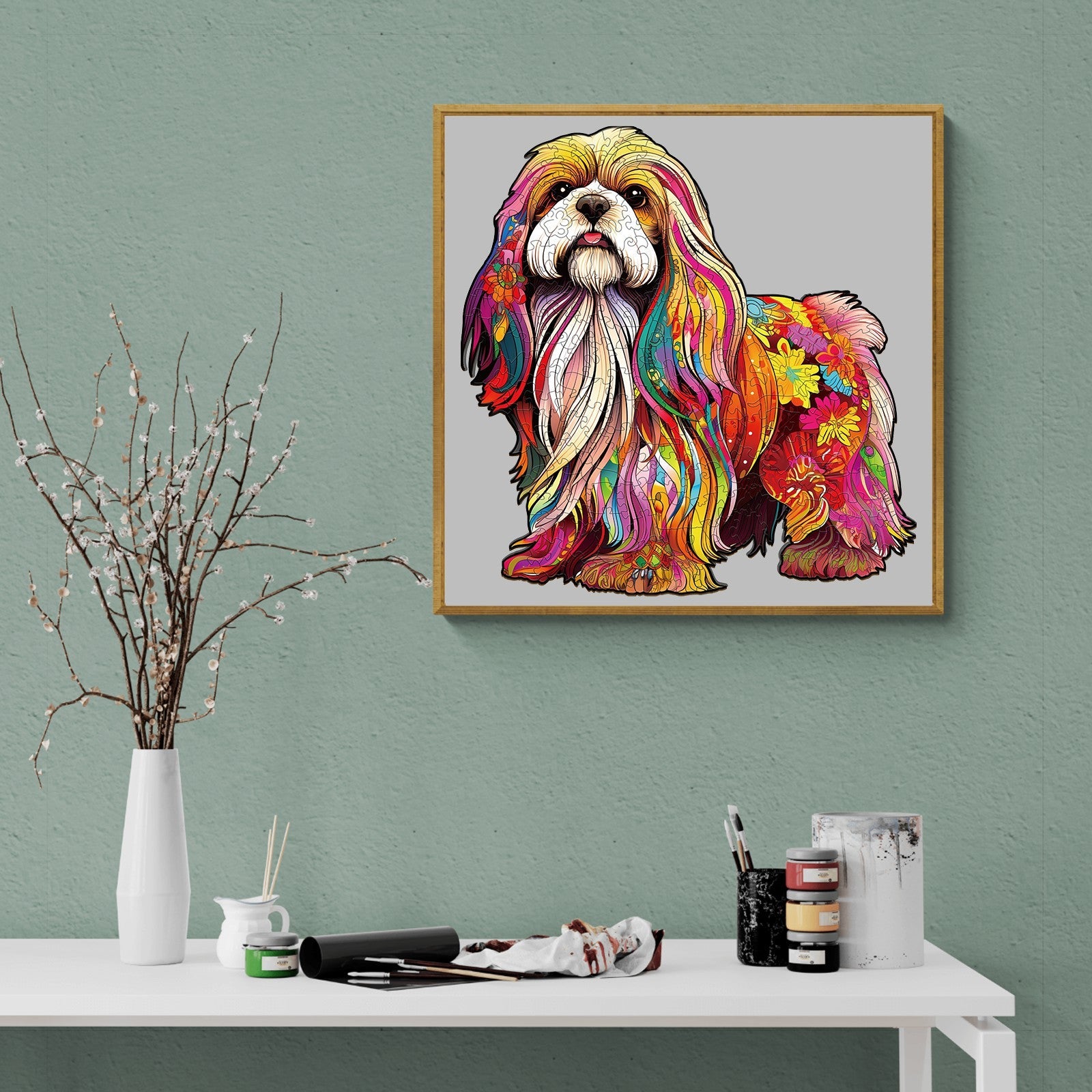 Beautiful Shih Tzu Wooden Jigsaw Puzzle