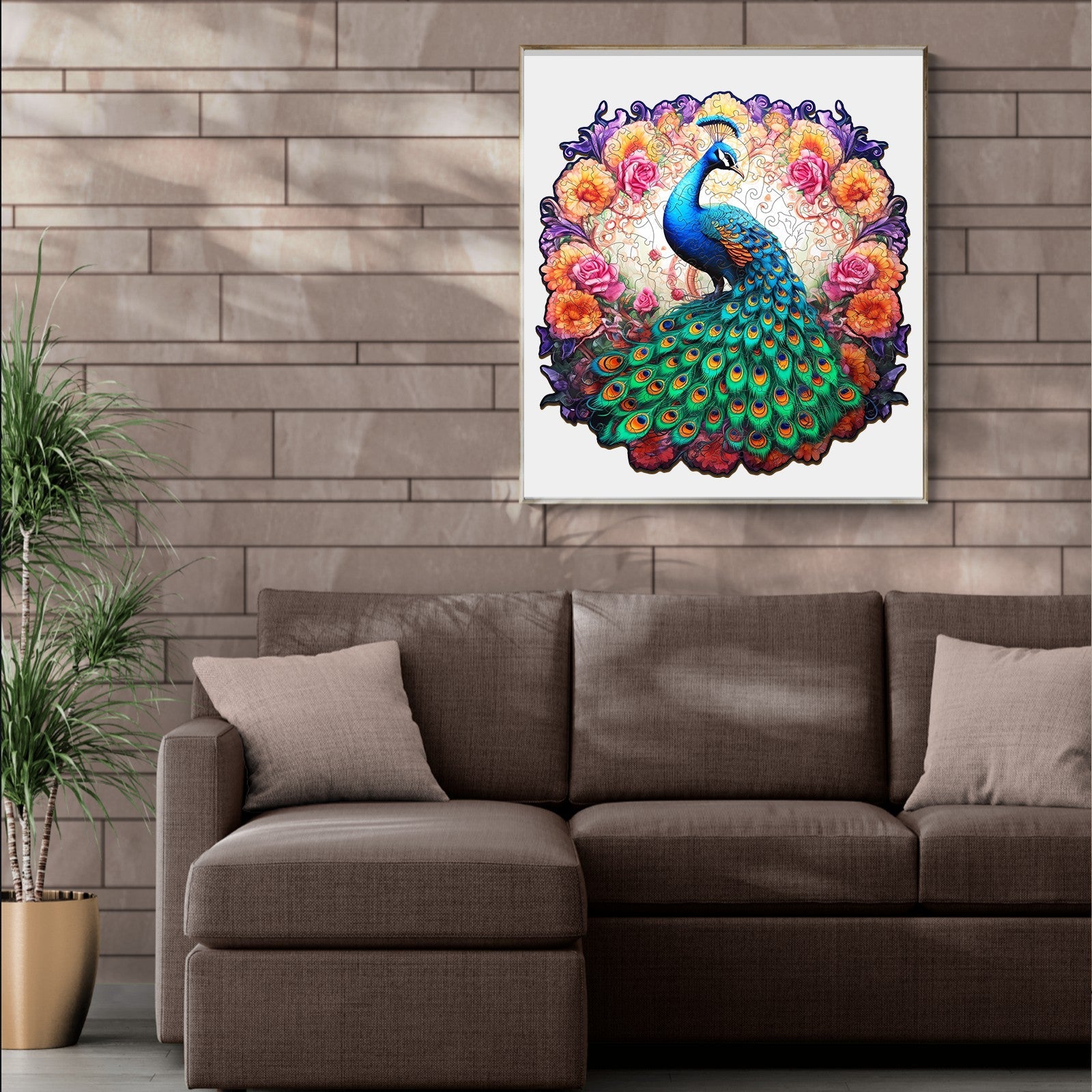 Male Peacock Wooden Jigsaw Puzzle