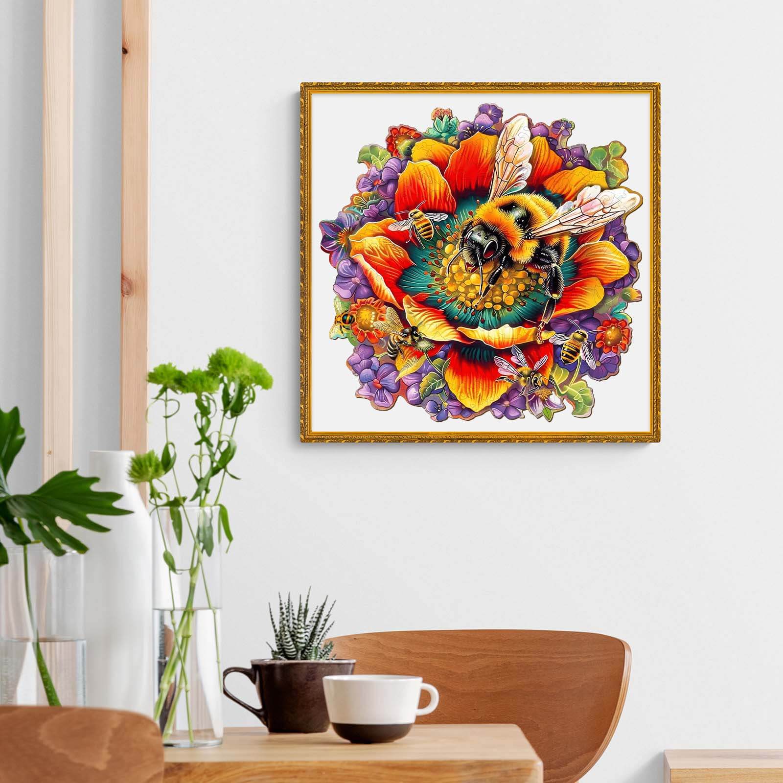 Bee and the Flower Wooden Jigsaw Puzzle
