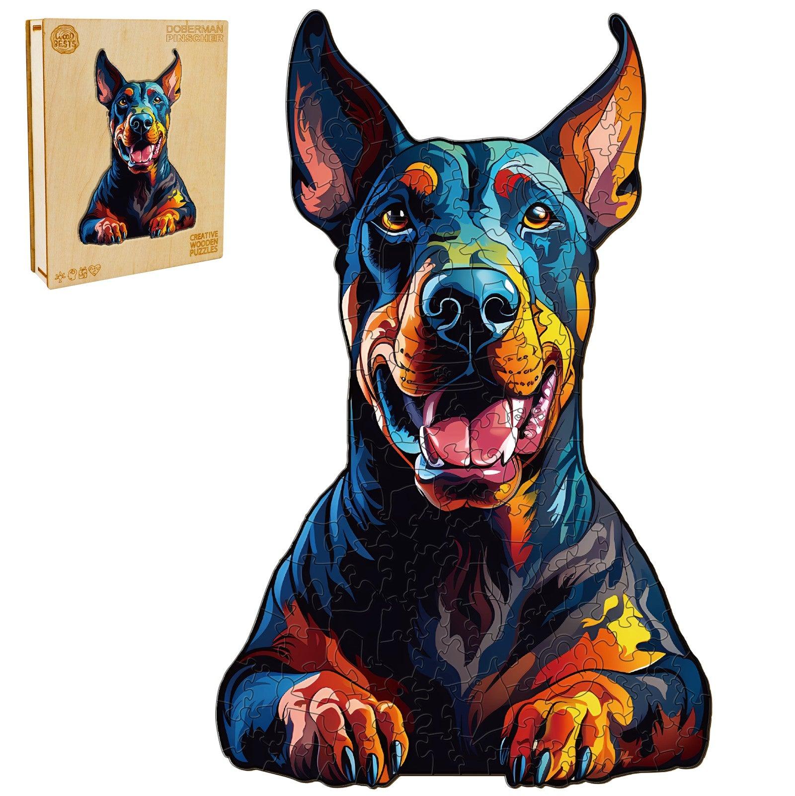 Doberman Pinscher Wooden Jigsaw Puzzle
