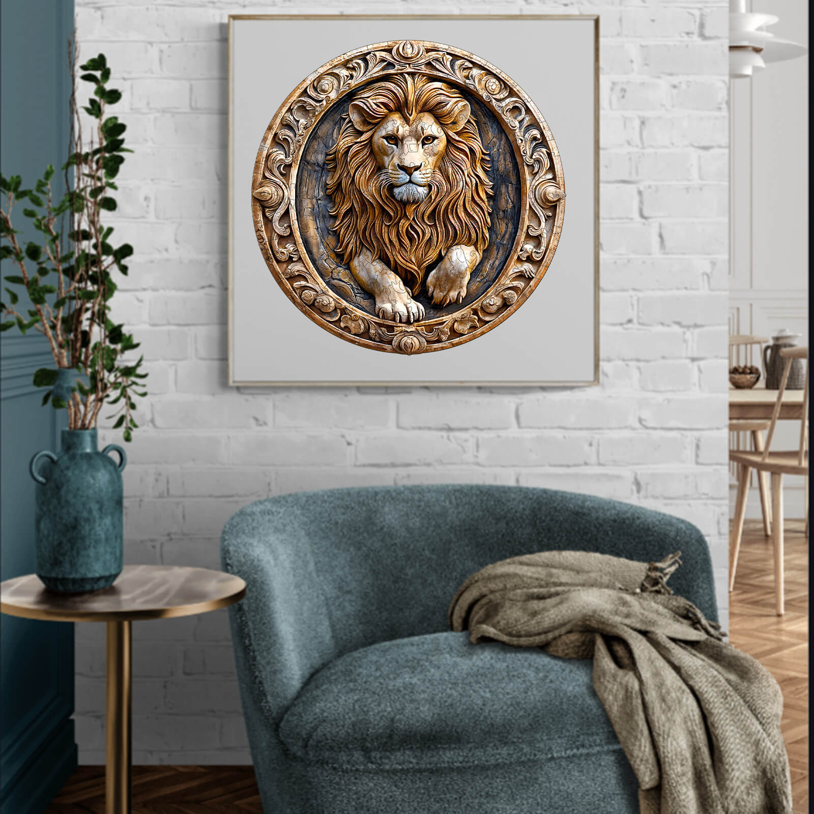 Sculpture Lion Wooden Jigsaw Puzzle