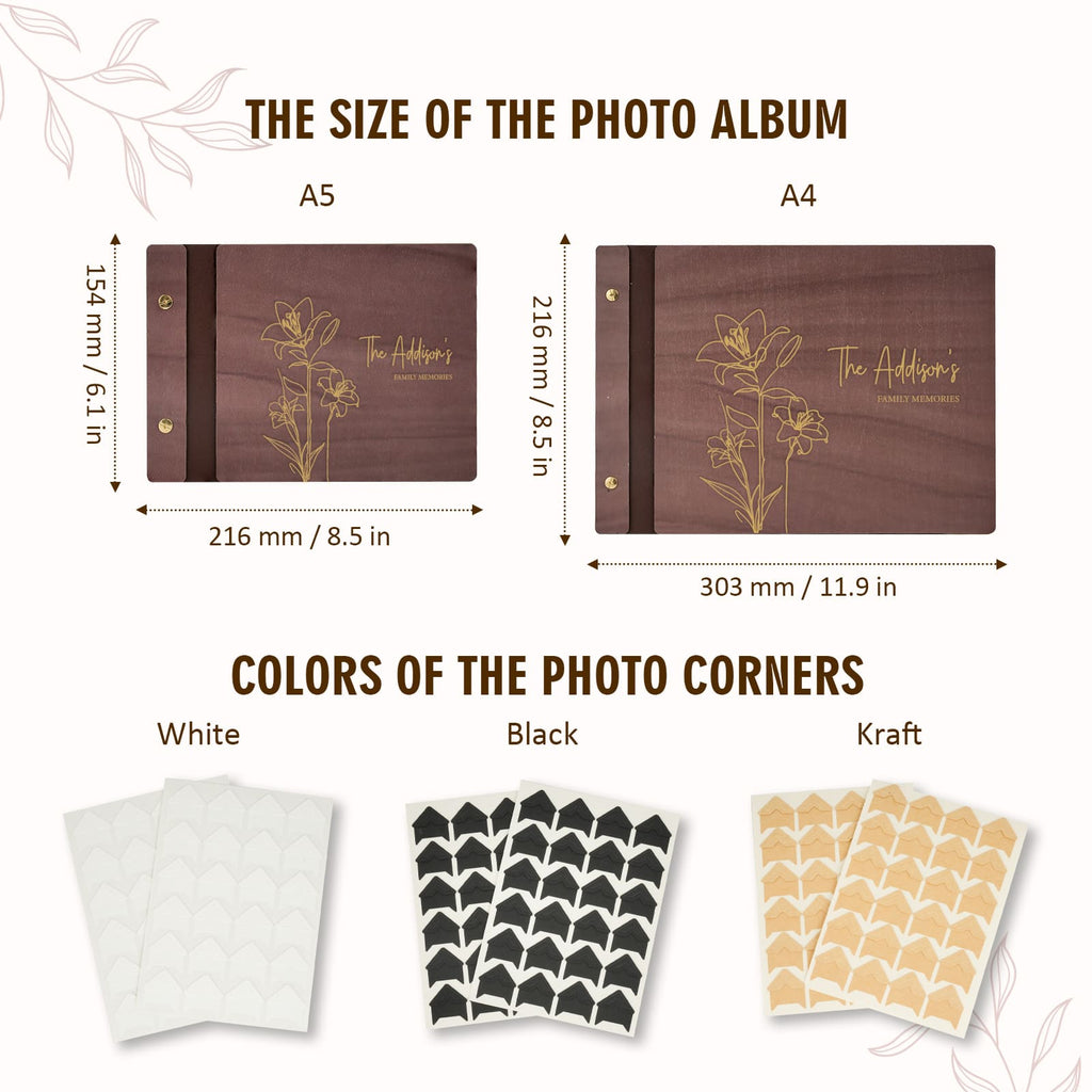 Personalized Memory Photo Album - Memorial Guest Book