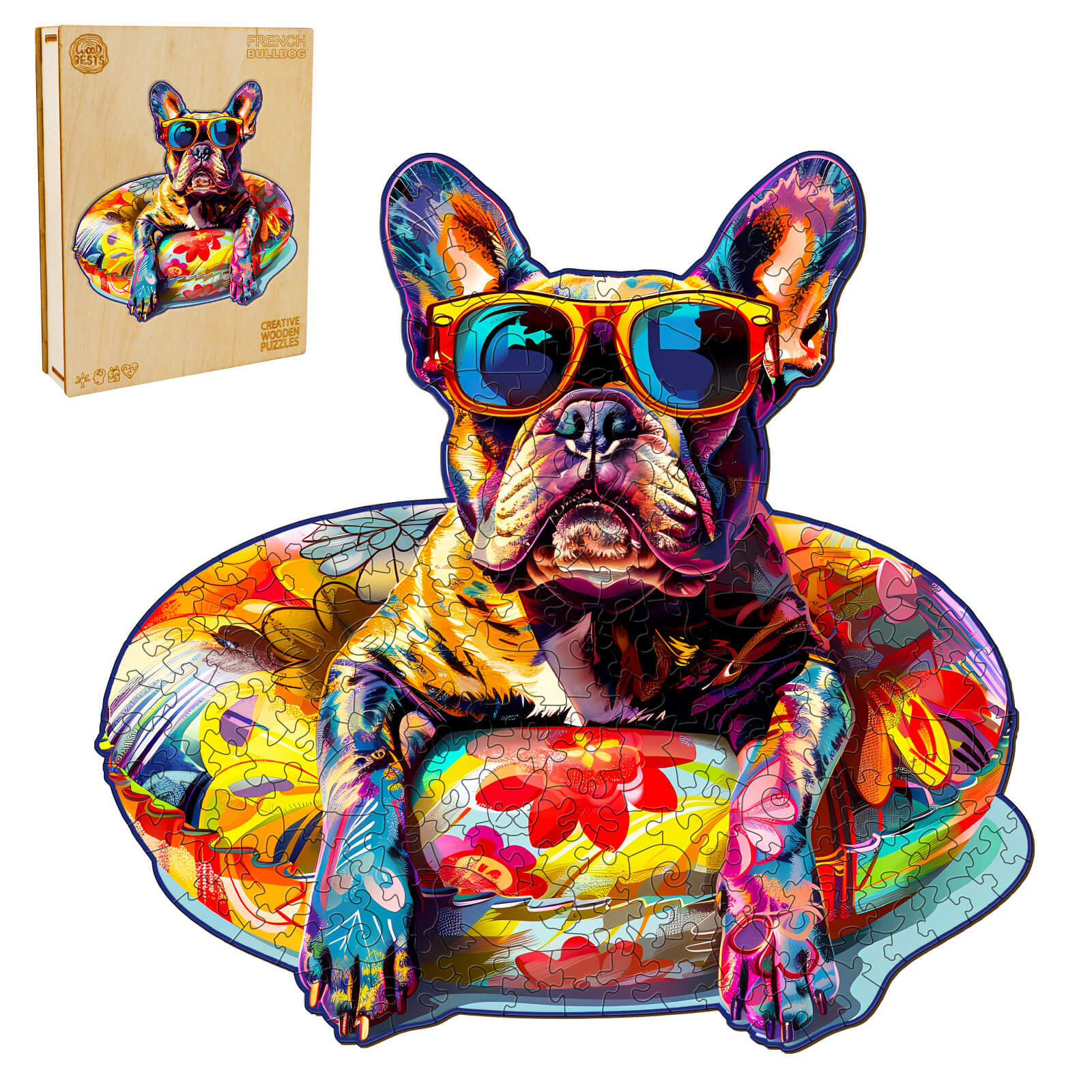 French Bulldog Wooden Jigsaw Puzzle