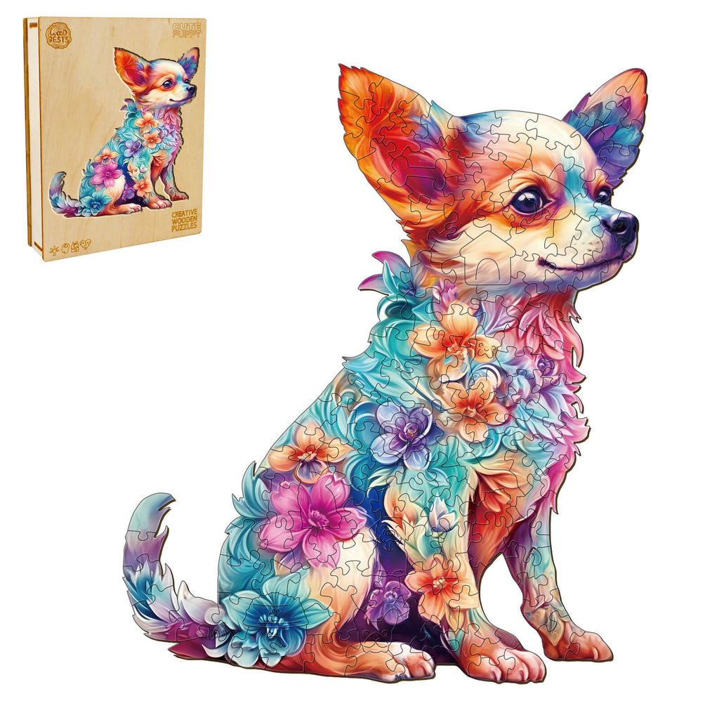 Cute Puppy Wooden Jigsaw Puzzle