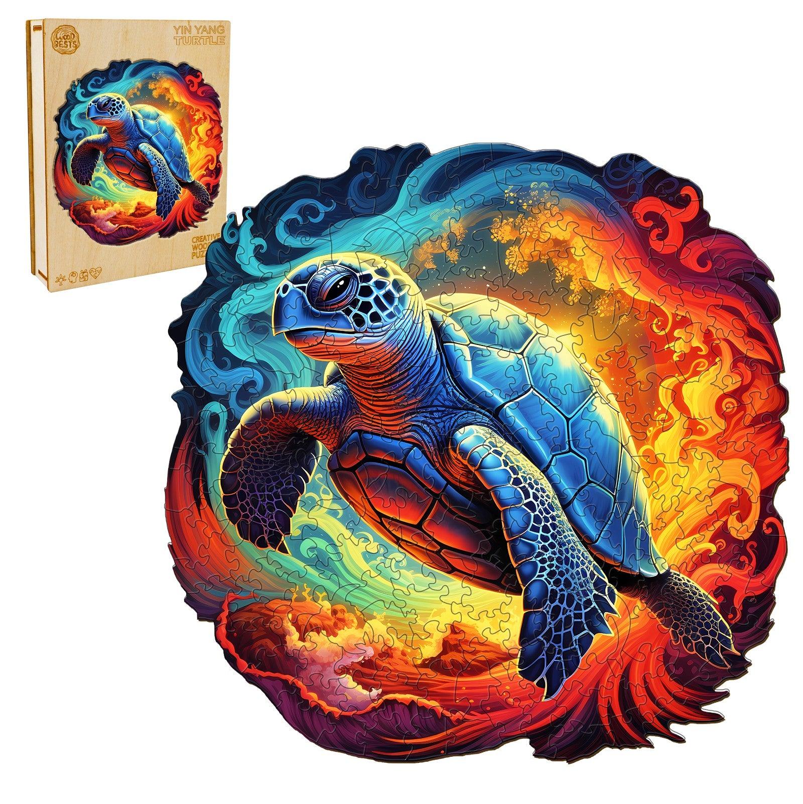 Yin Yang Turtle Wooden Jigsaw Puzzle