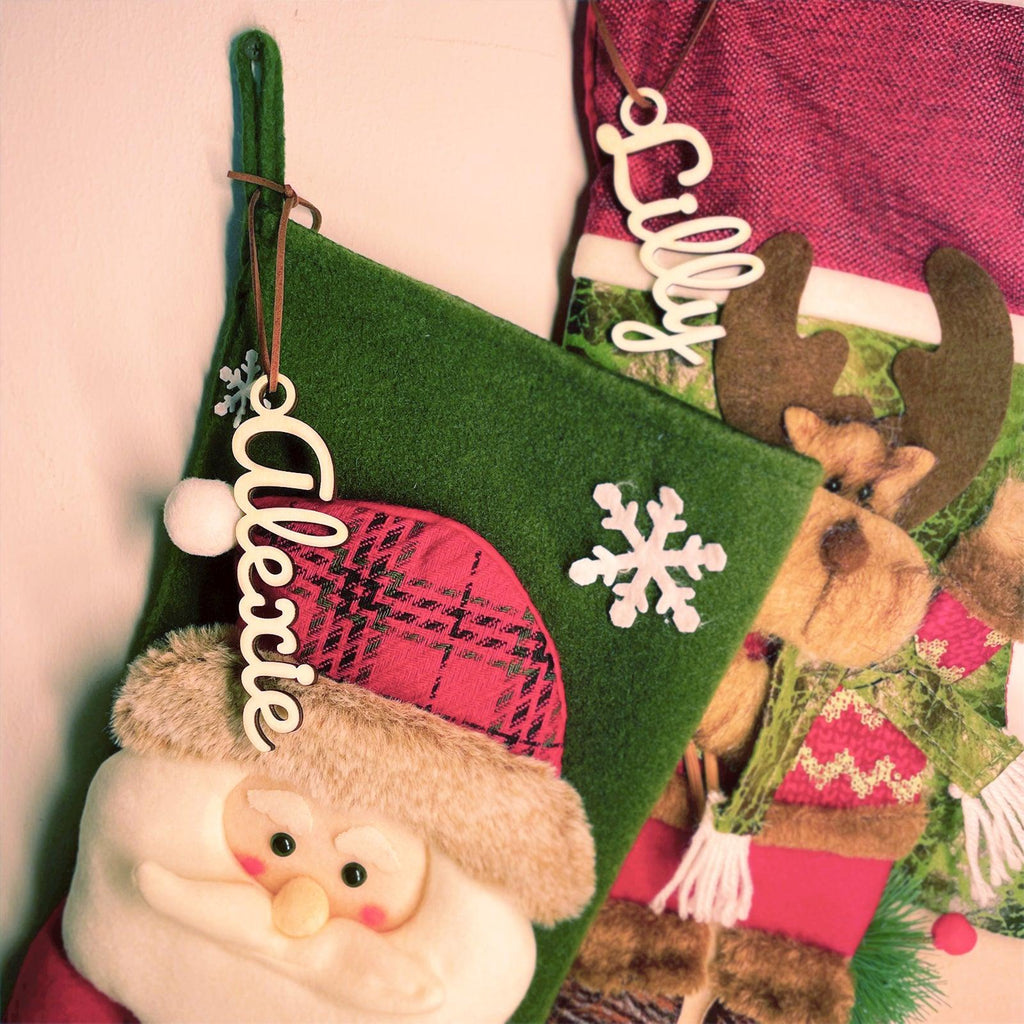 Gift Name Wood Tags Personalized Birthday Festival Gift Tags