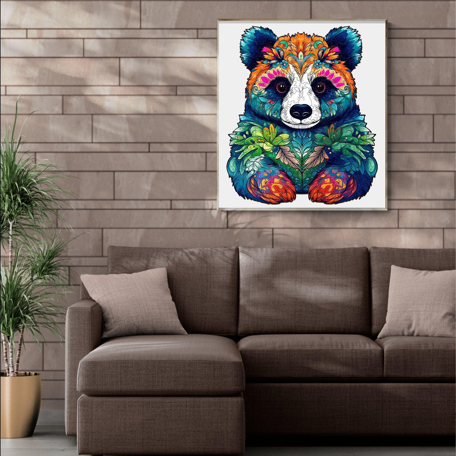 Cute Panda Wooden Jigsaw Puzzle