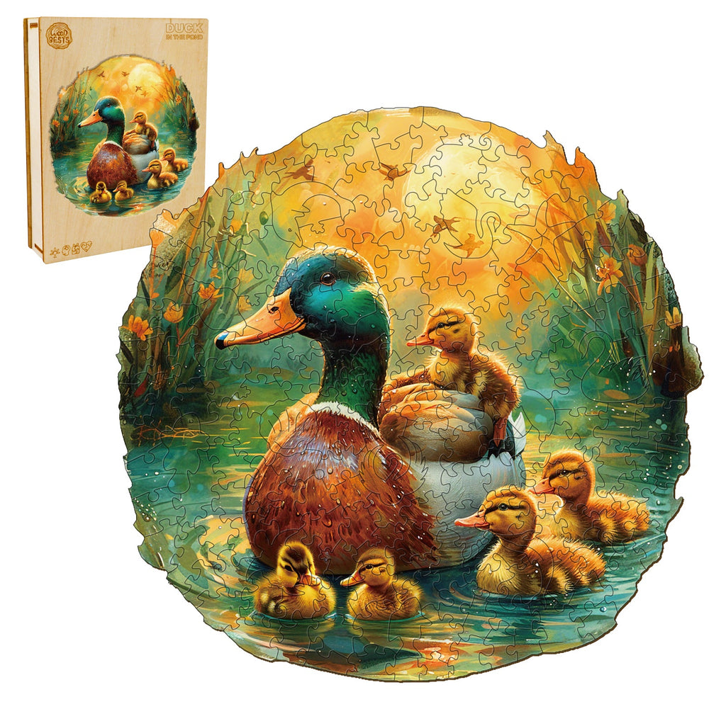 Duck In The Pond Wooden Jigsaw Puzzle