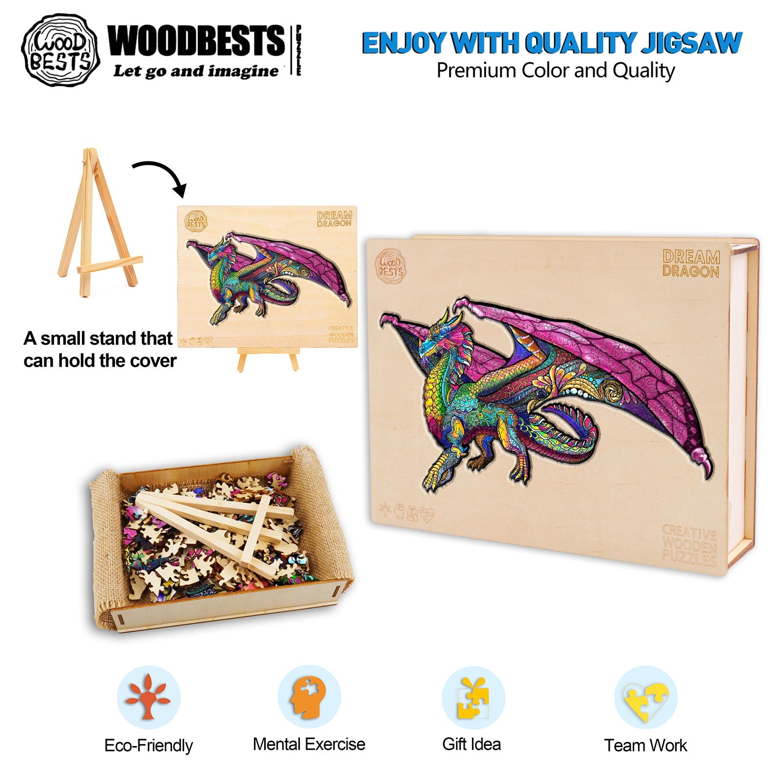 Dream Dragon Wooden Jigsaw Puzzle
