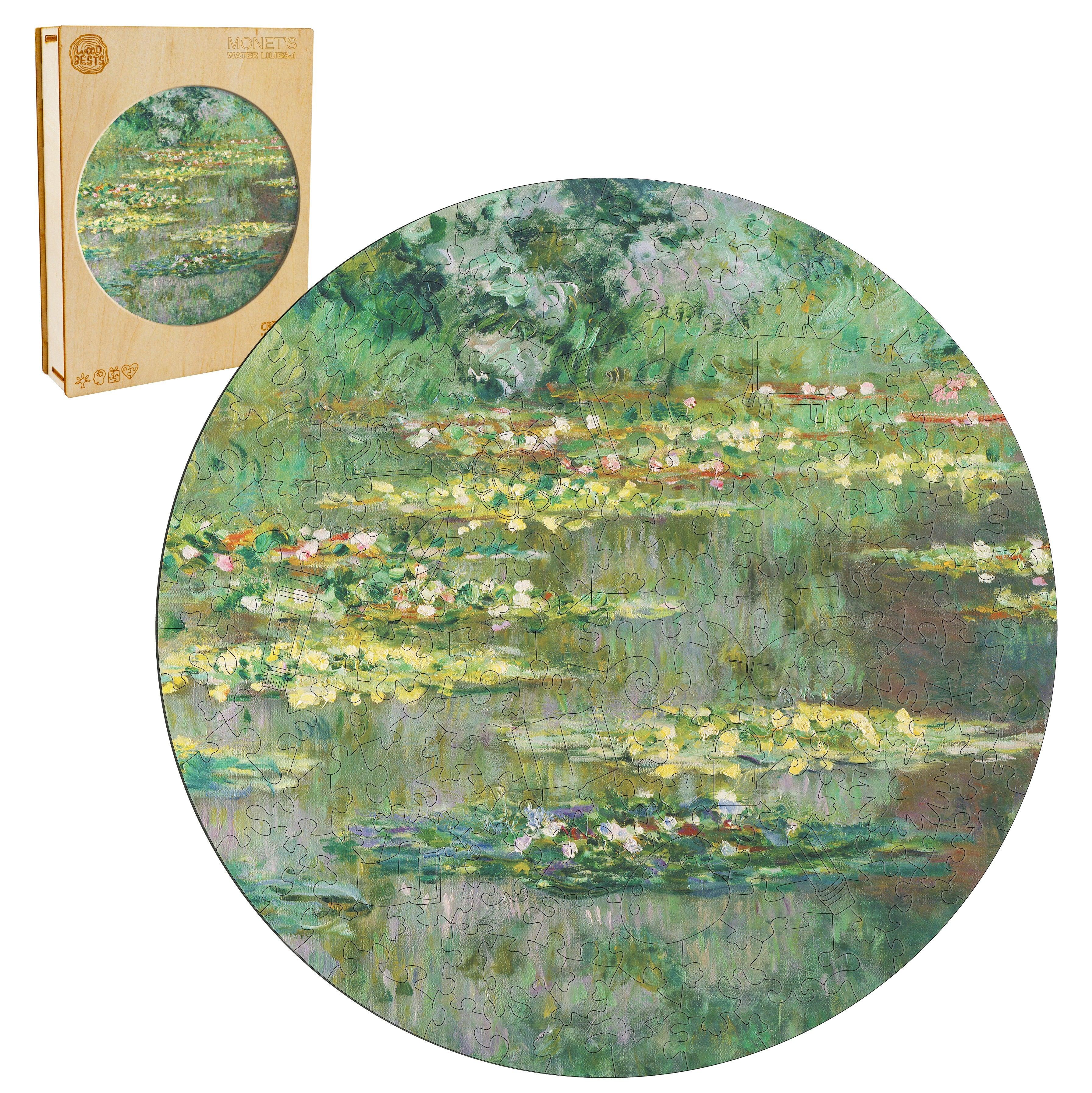 Monet's Water Lilies-1 Wooden Jigsaw Puzzle
