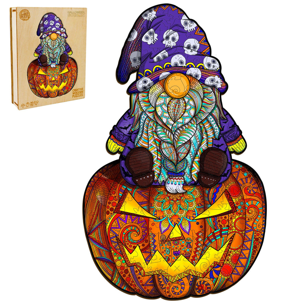 Halloween Goblin Wooden Jigsaw Puzzle