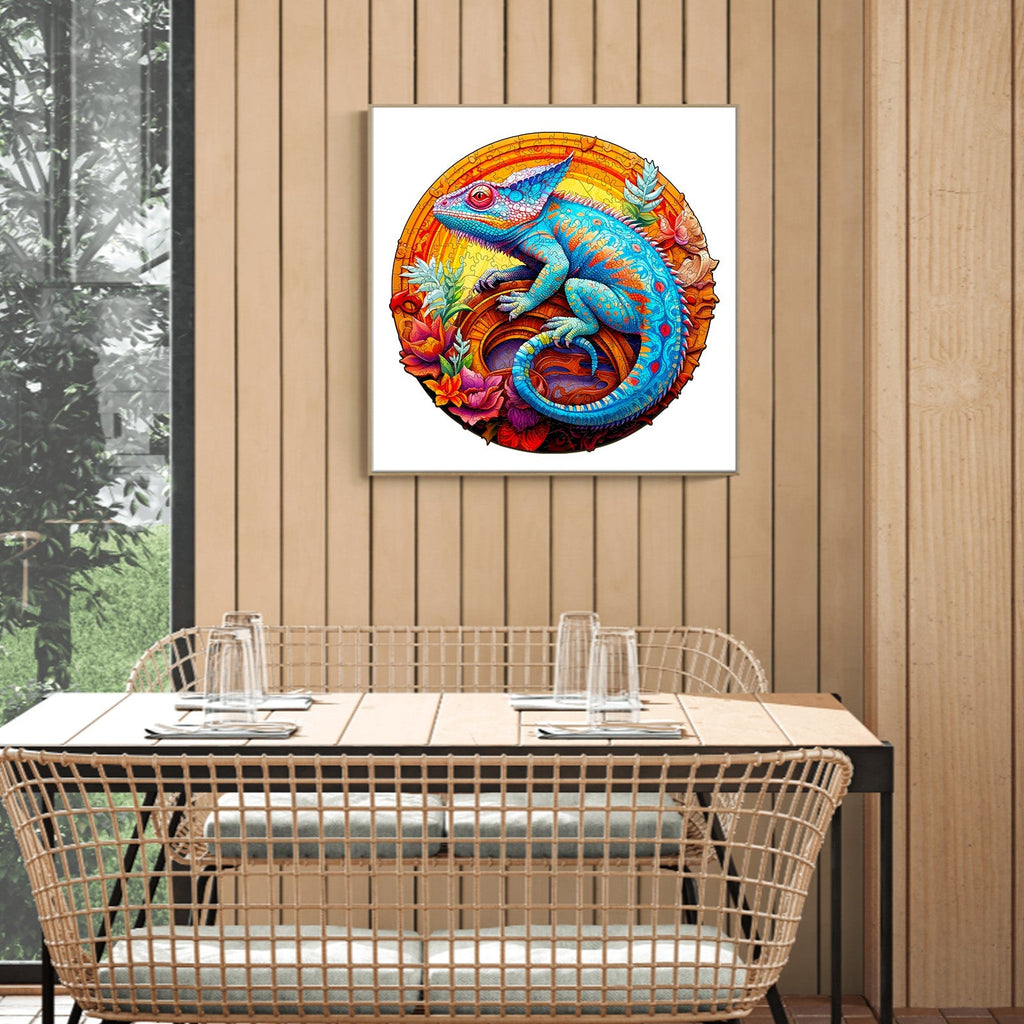 Unique Chameleon Wooden Jigsaw Puzzle