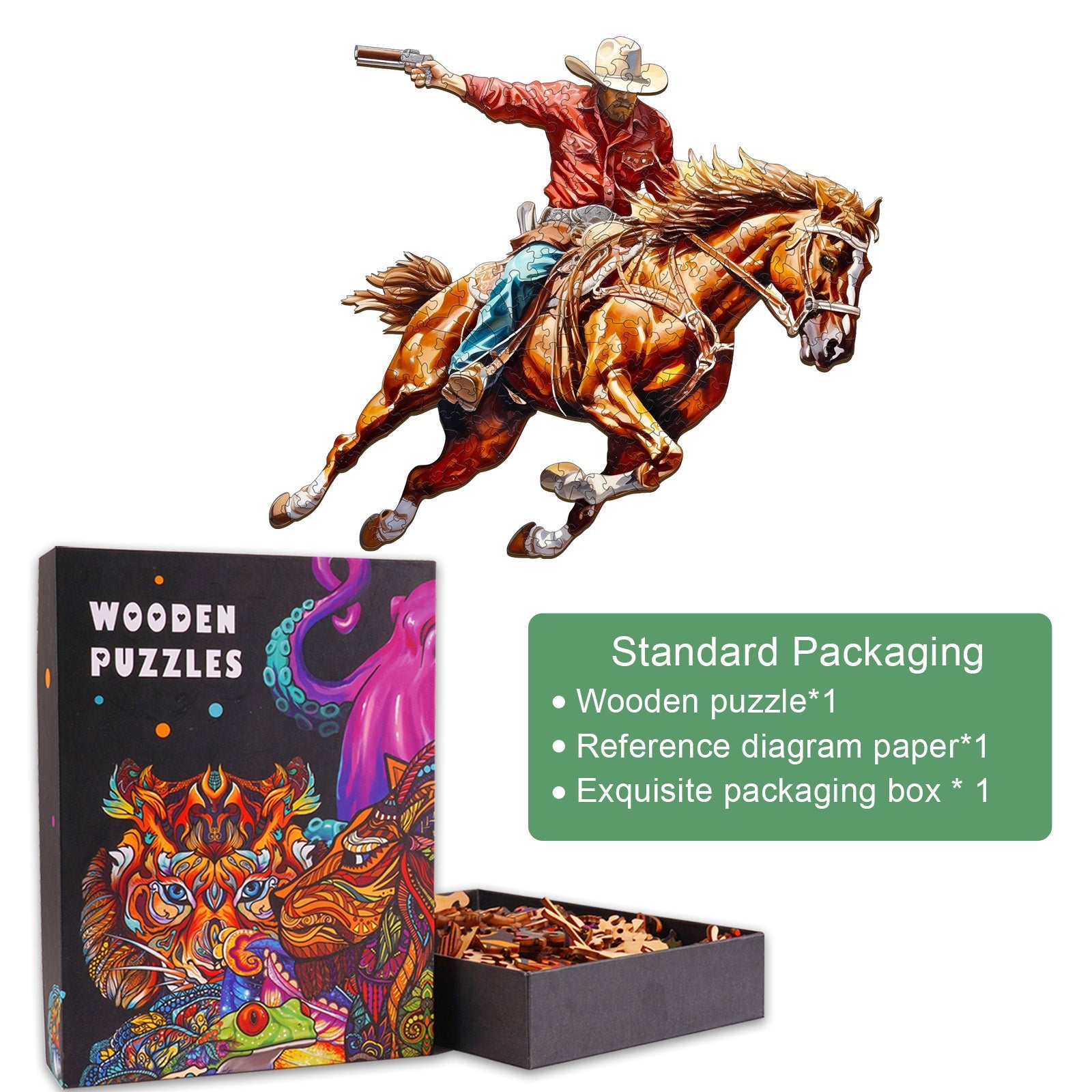 Cowboy-2 Wooden Jigsaw Puzzle