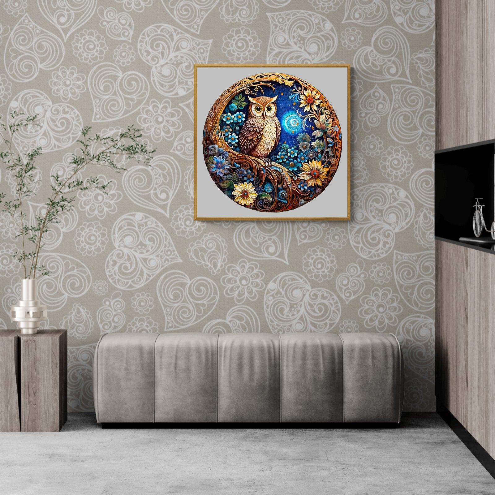 Moonlight Owl Wooden Jigsaw Puzzle